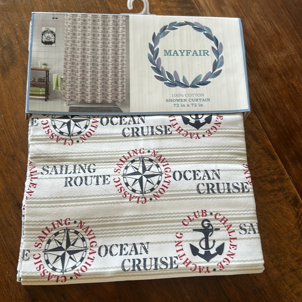 NEW!!! Nautical Shower Curtain